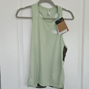 The North Face Women's Mint Green & Olive Tank Top, Slimfit, Flashdry  LARGE NWT